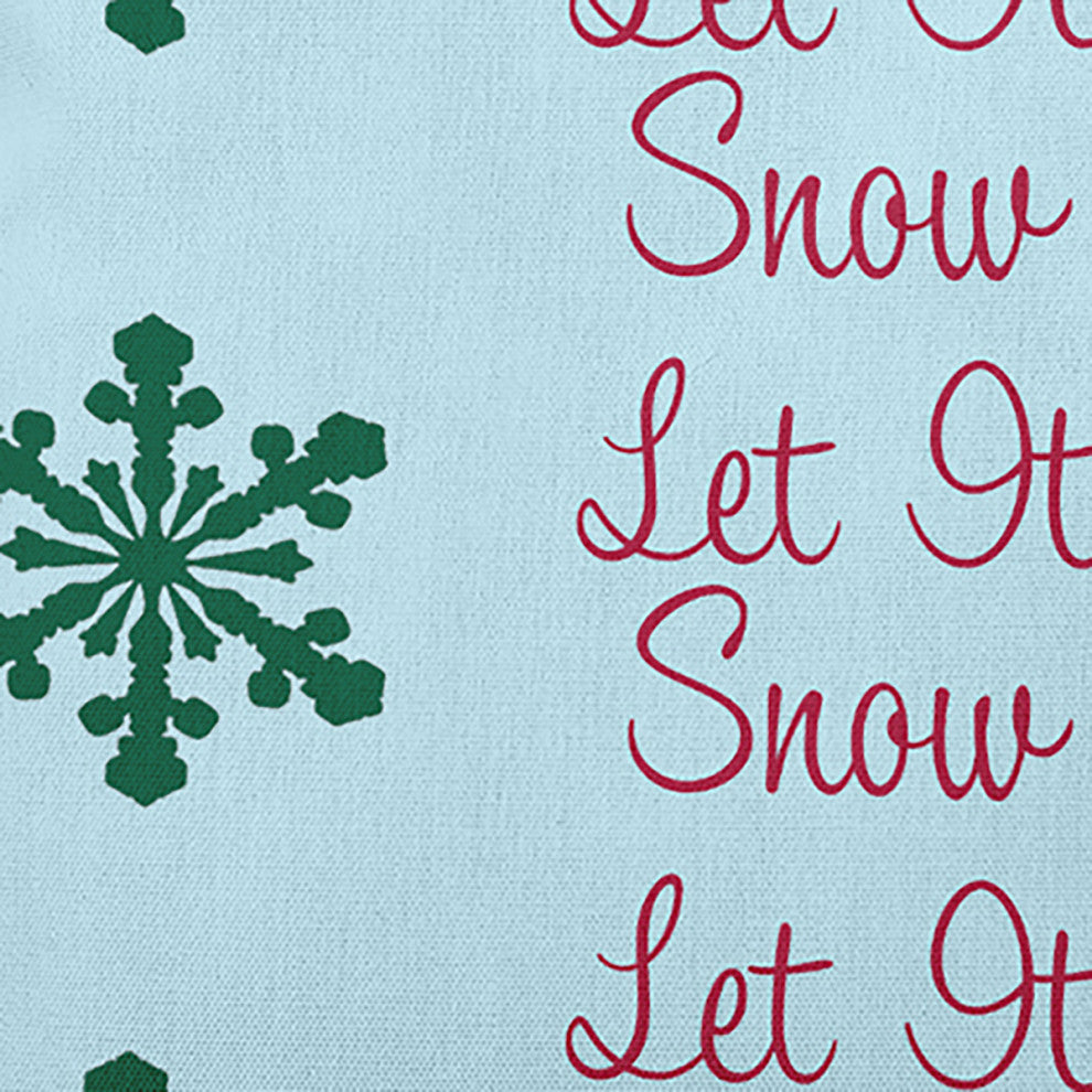 Let It Snow Accent Pillow, Omar, 14"x20"