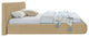 Nico Black Velvet Upholstered Bed, Camel, King