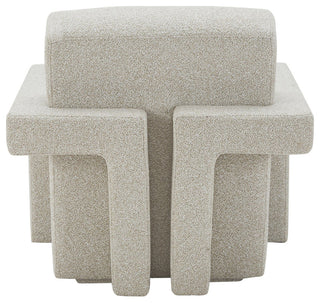 Modrest Wylie Modern Beige Fabric Accent Chair