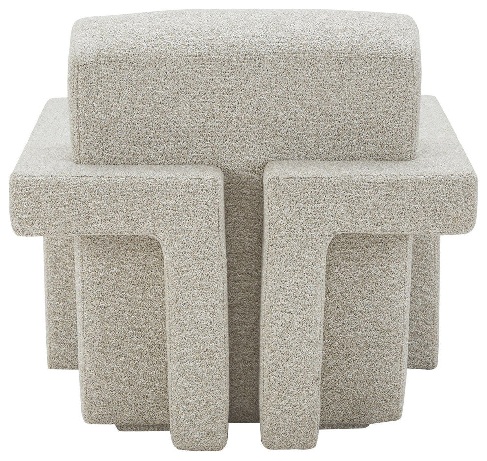 Modrest Wylie Modern Beige Fabric Accent Chair