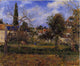 Camille Pissarro Kitchen Gardens, Pontoise Premium Canvas Print
