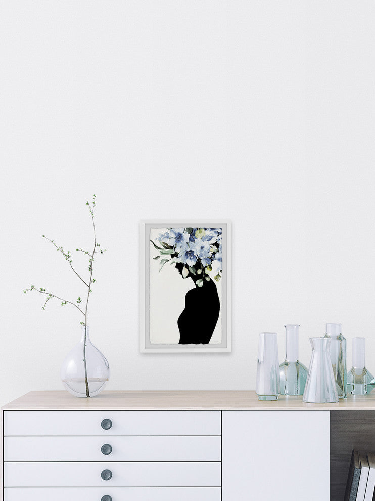 "Blooming Blues" Framed Painting Print, 24"x36"