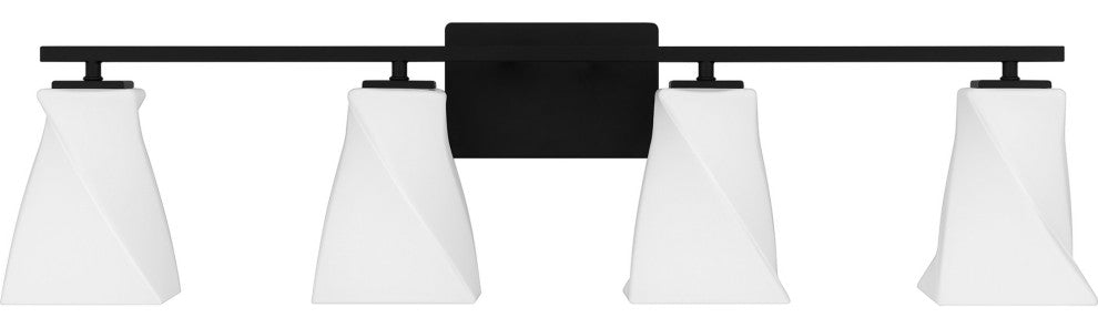 Quoizel STS8634 Stetson 4 Light 35"W Vanity Light - Matte Black