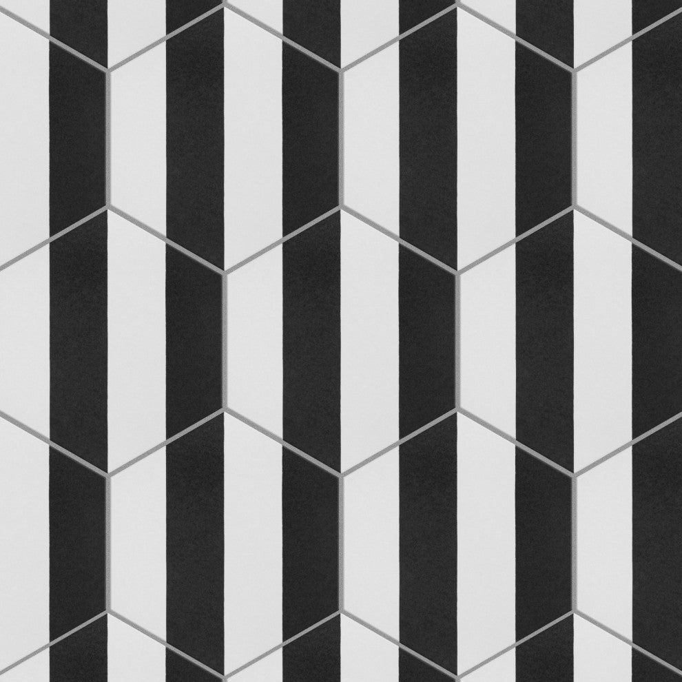 Porto Capri Hex Black Porcelain Floor and Wall Tile