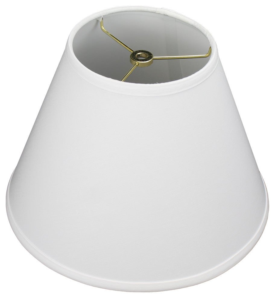 Fenchel Shades 6"x12"x9" Brass Spider Attachment Empire Lamp Shade, Linen White
