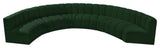 Arc Boucle Fabric Upholstered 8-Pc. Inward Curved Modular Sectional, Green