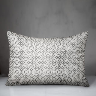 Faded Gray Pattern Spun Poly Pillow, 14"x20"