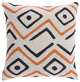 Surya Nairobi NRB-009 18"x18" Pillow Kit, Black/Gray/Burnt Orange