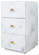 3-Drawer Wood Nightstand with Handle