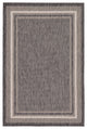Unique Loom Black Soft Border Outdoor 6' 0 x 9' 0 Area Rug