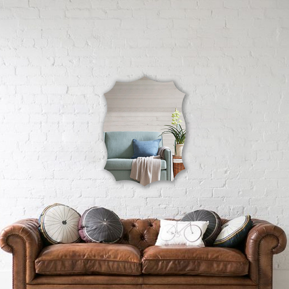 CHLOE's Reflection Verical/Horizontal Hanging Novelty Frameless Wall Mirror