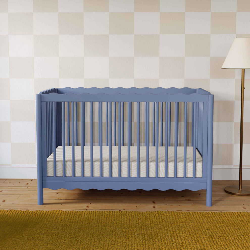 Swell 4-in-1 Convertible Crib With Toddler Bed Conversion Kit, Cove Blue