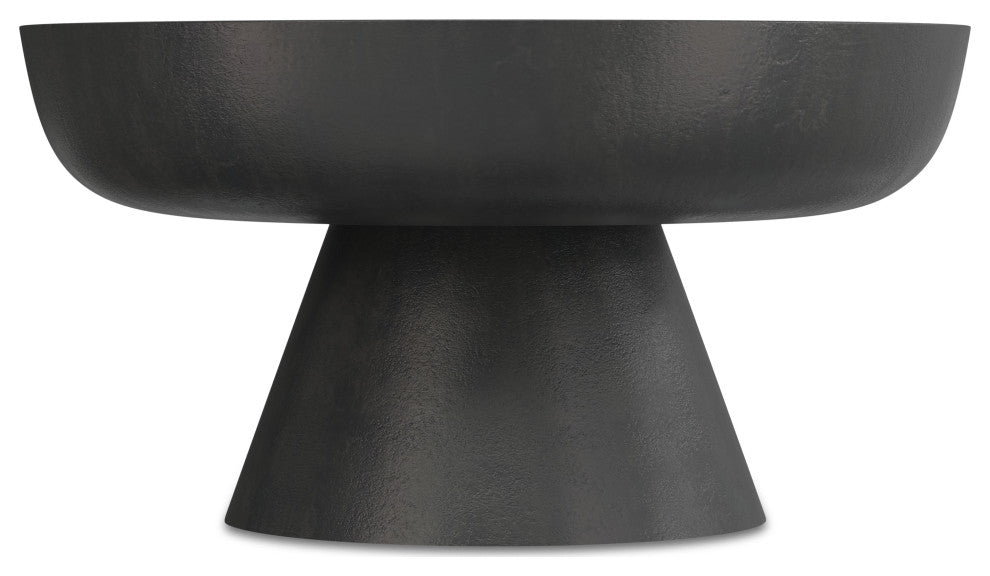 Charmaine Cast Aluminum Coffee Table in Black Nickel