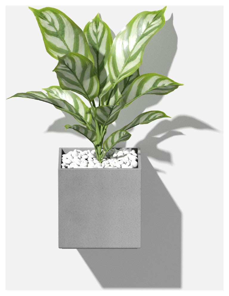 Veadek Geo Series Hanging 5" Planter, Grey, 5", 1 Pack