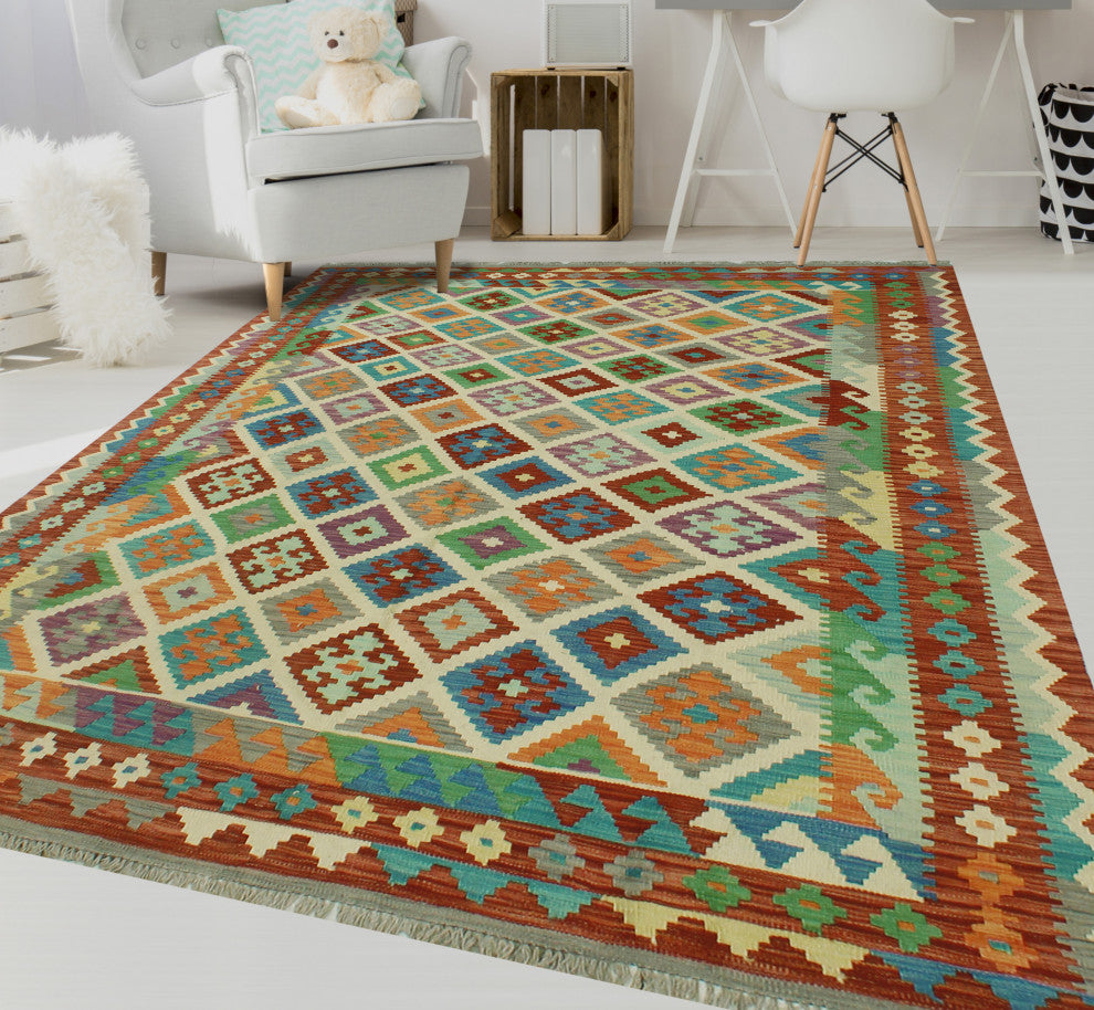 Sangat Kilim Rafiki Ivory Rug