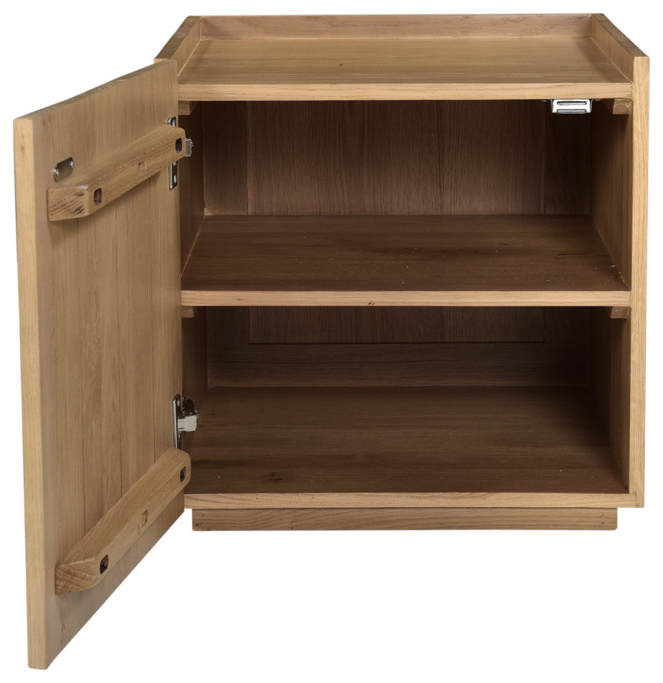 Plank Natural Solid Oak Nightstand