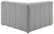 Sectional Sofa Set, Fabric, Gray, Modern, Living Lounge Hotel Hospitality