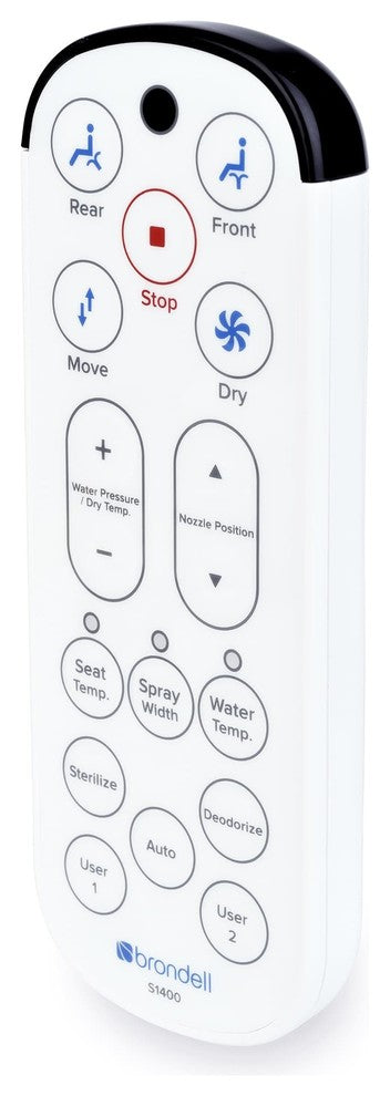 Brondell Swash 1400 Electronic Toilet Seat, White, Elongated