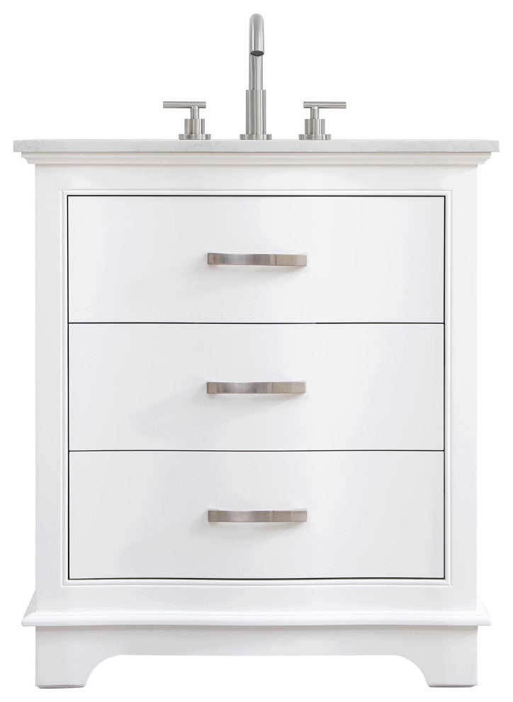 Home Living Knox 30" Single Bathroom Vanity, White