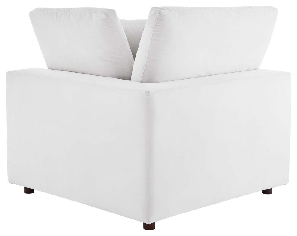 Commix Down Filled Overstuffed Performance Velvet 8-Piece Sectional Sofa