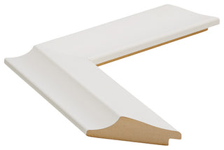 Woodford Framed Wall Mirror, White, 28" X 54"