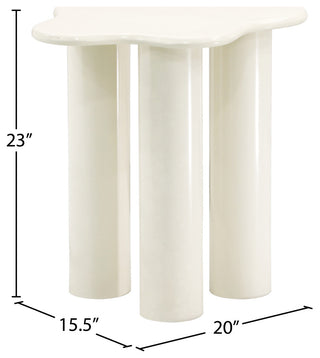 Romaine Coffee / End Table, Cream, End Table