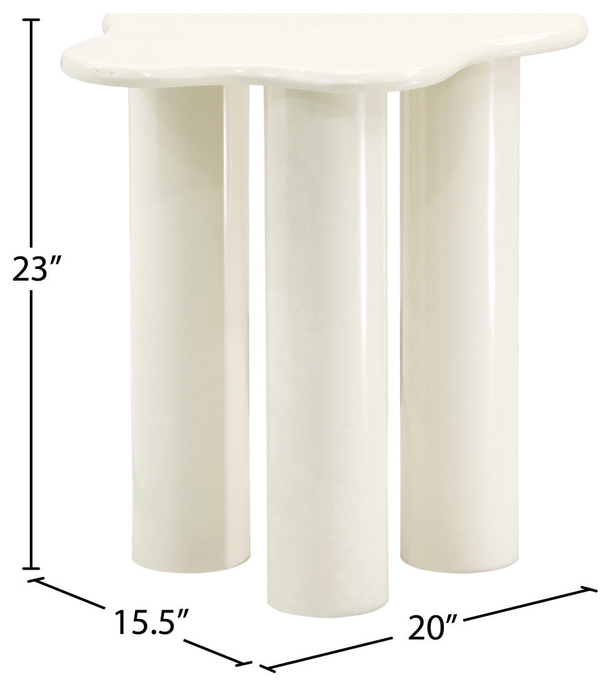 Romaine Coffee / End Table, Cream, End Table