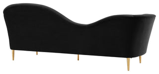 TOV Furniture Plato Black Velvet Sofa