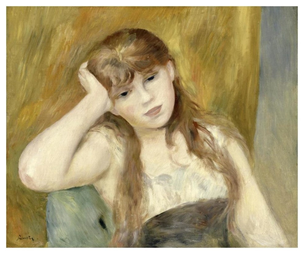 "Young Blond Girl" Digital Paper Print by Pierre-Auguste Renoir, 46"x38"