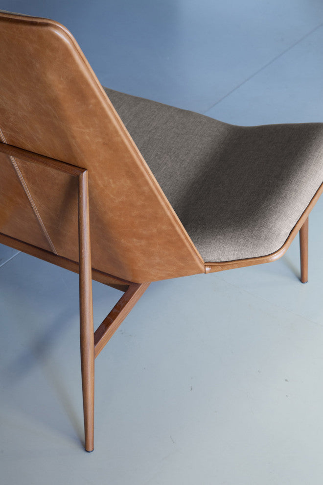 Kent Lounge Chair, Gray Denim