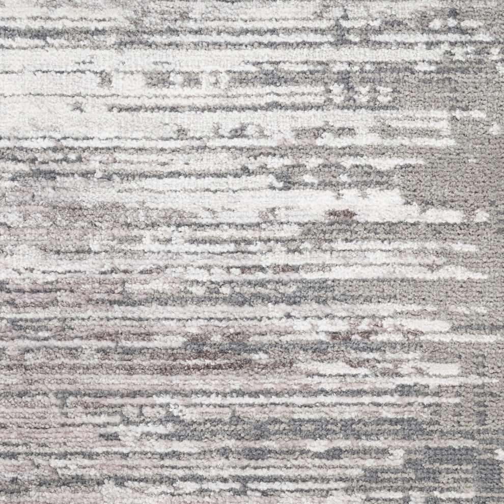 Nourison Abstract Hues 8'6" x 11'4" Grey White Modern Indoor Area Rug