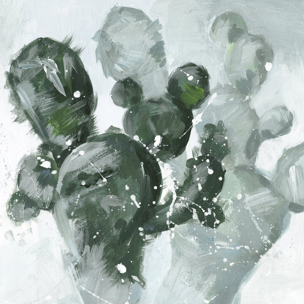 "Abstract Cactus I" Painting Print on Wrapped Canvas, 40"x40"