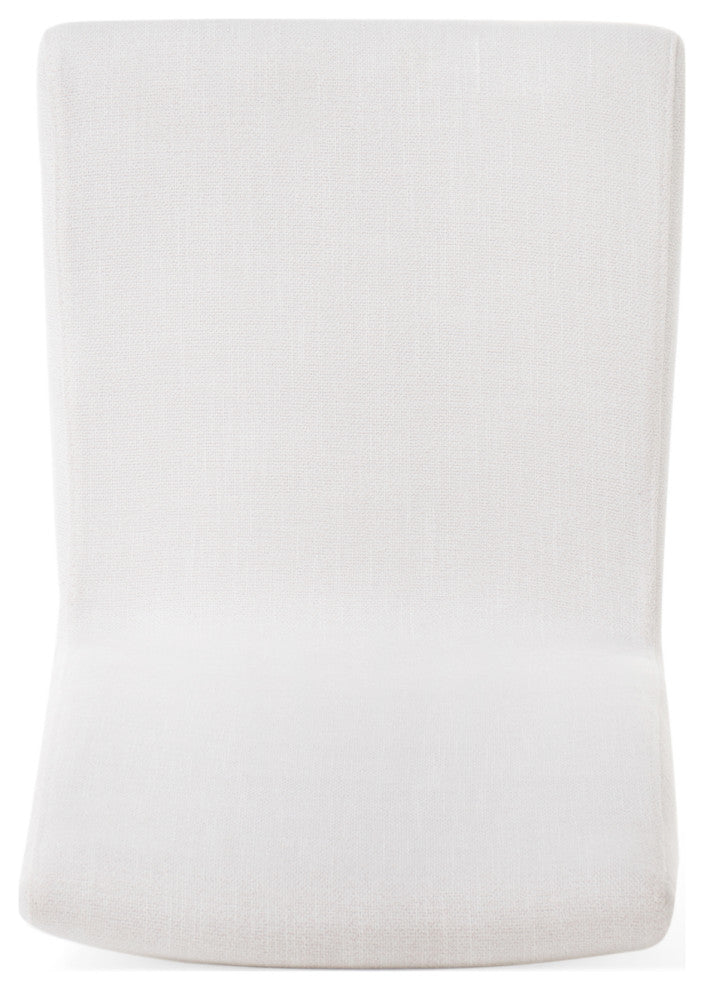GDF Studio Katherine Fabric Seat and Wood Finish Dining Chairs, Set of 2, Beige/Walnut