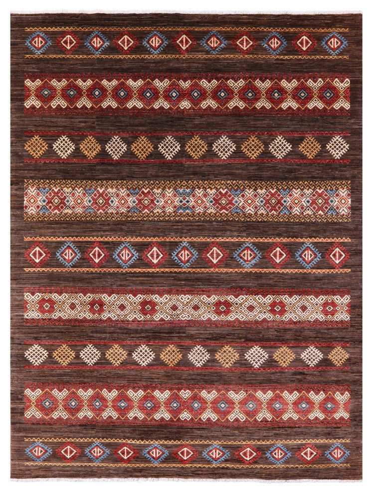 8' 1" X 10' 2" Persian Gabbeh Tribal Handmade Rug Q10205