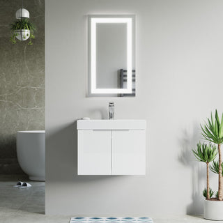 Pershing 24" Single Vanity Set, White, Resin Basin