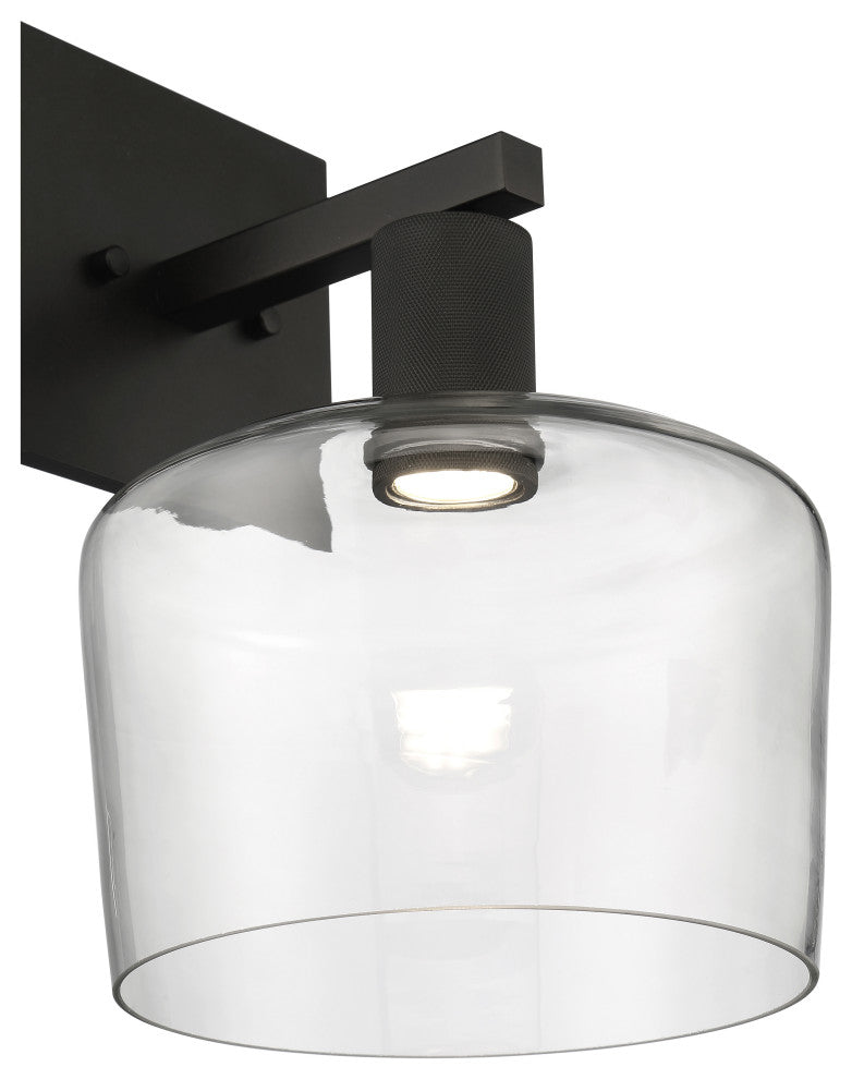 Access Port Nine 1-Light Chardonnay LED Wall Sconce Matte Black