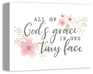 Gods Grace In One Tiny Face 14x11 Canvas Wall Art