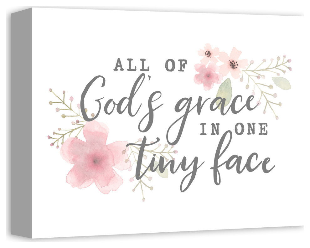 Gods Grace In One Tiny Face 14x11 Canvas Wall Art