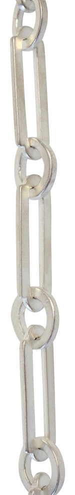 RCH Hardware Brass Rectangle Chandelier Chain, Various Finishes, Matte Silver, W