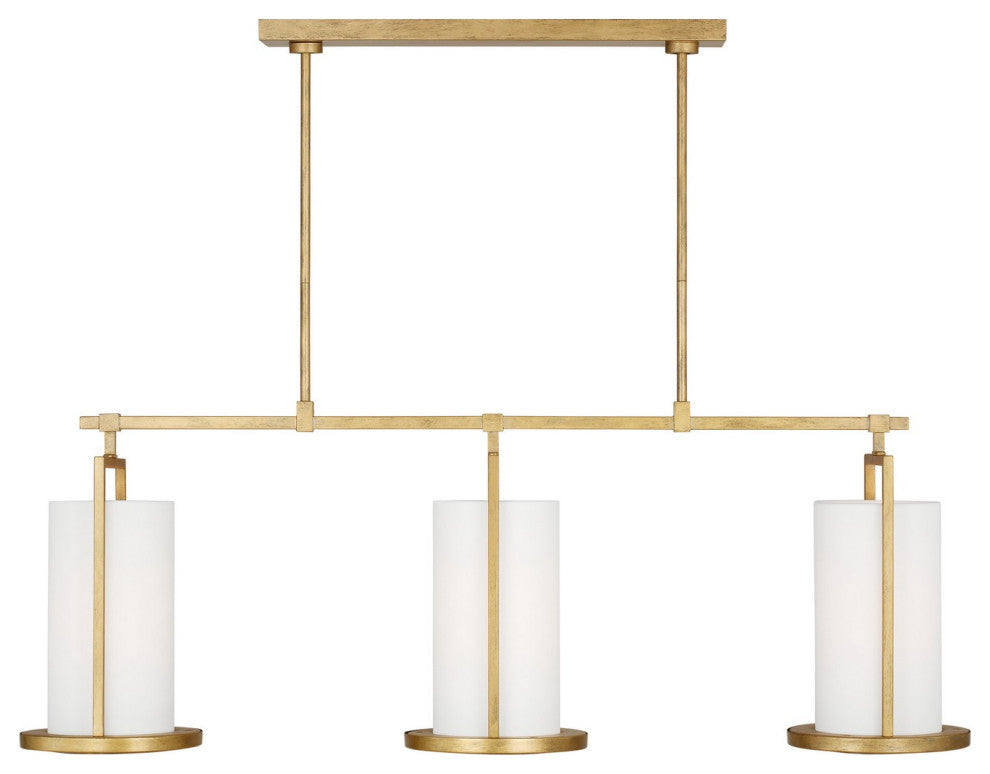 Visual Comfort Studio Sherwood Three Light Chandelier, Coastal Gild