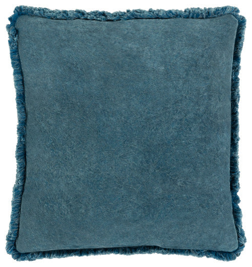 Surya Washed Cotton Velvet Pillow Shell With Polyester Insert 22"H X 22"W