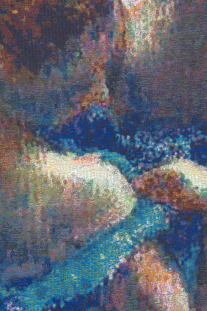 Blue Dancers, Wall Tapestry, 38"x38"
