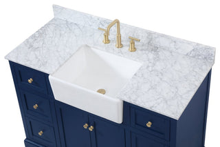 Home Living 22" Farmhouse Blue-Light Bathroom Vanity