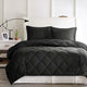 Madison Park Microfiber Solid Comforter Mini Set, Black, Twin/Twin Xl