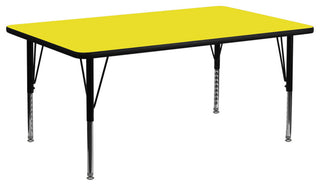 24''Wx60''L Yellow Hp Laminate Activity Table