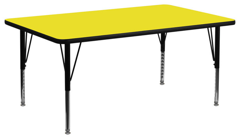 24''Wx60''L Yellow Hp Laminate Activity Table