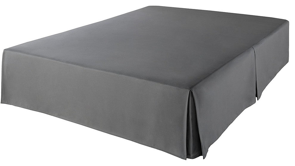 TAILORED Long-Staple-Fiber-Durable-Comfortable Bed-Skirt, Grey, Queen