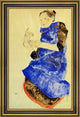 Egon Schiele Girl in a Blue Apron - 16" x 24" Framed Premium Canvas Print