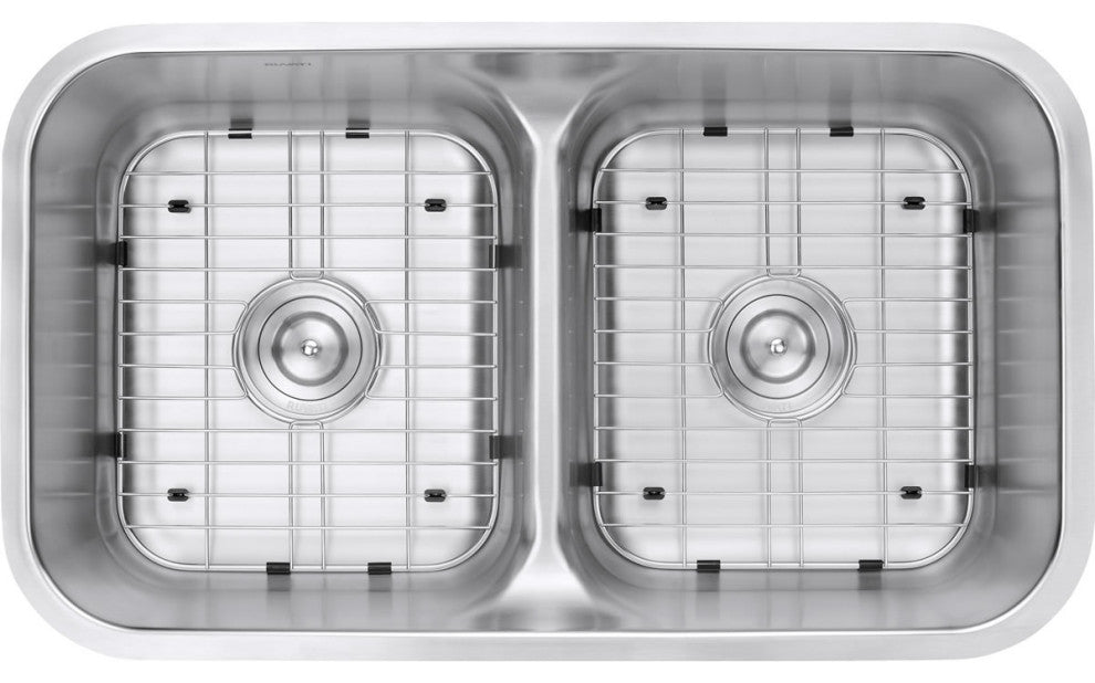 Ruvati RVM4350 Undermount 16 Gauge 32" Low Divide Double Bowl Kitchen Sink