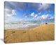 "Sea Beach on Cloudy Winter Day" Seashore Canvas Print, 40"x30"